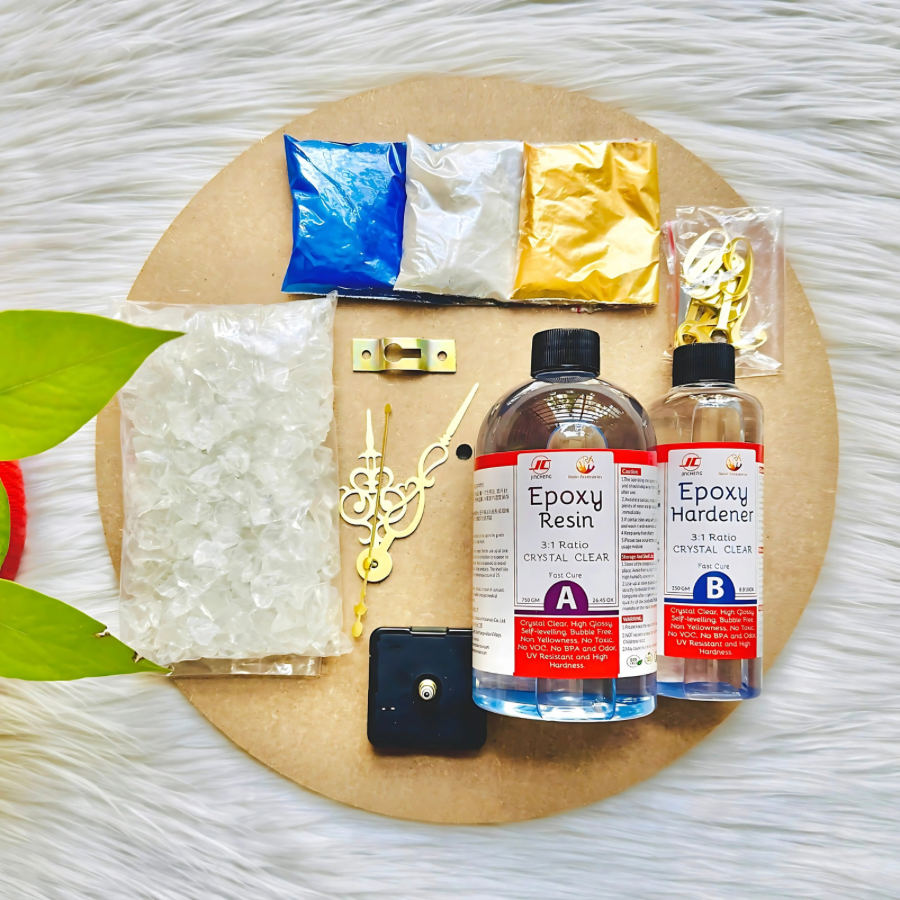 Complete Resin Clock Combo Package (রেজিন ঘড়ি কম্বো প্যাকেজ) – All-in-One DIY Kit for Professional Resin Wall Clock Art