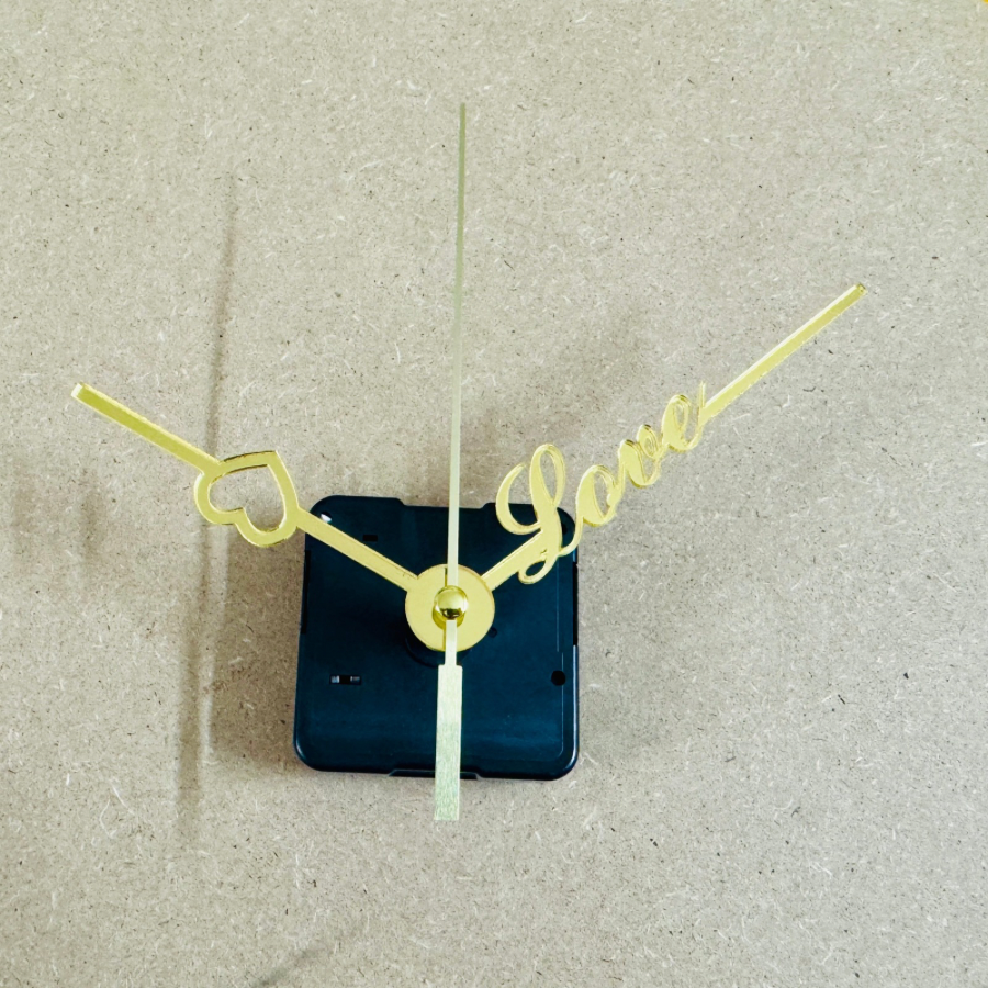Premium QUARTZ 22mm Shaft Clock Machine with Acrylic Hands (ঘড়ির মেশিন ও হাত) – Silent Sweep Movement for DIY Resin Art Wall Clocks