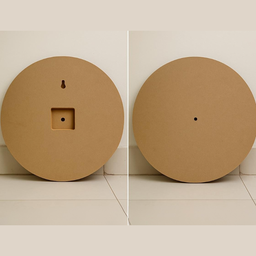 Premium MDF Clock Base with Hanging System (ঘড়ির বেইস) – Round Wooden Board for Resin Art & DIY Crafts
