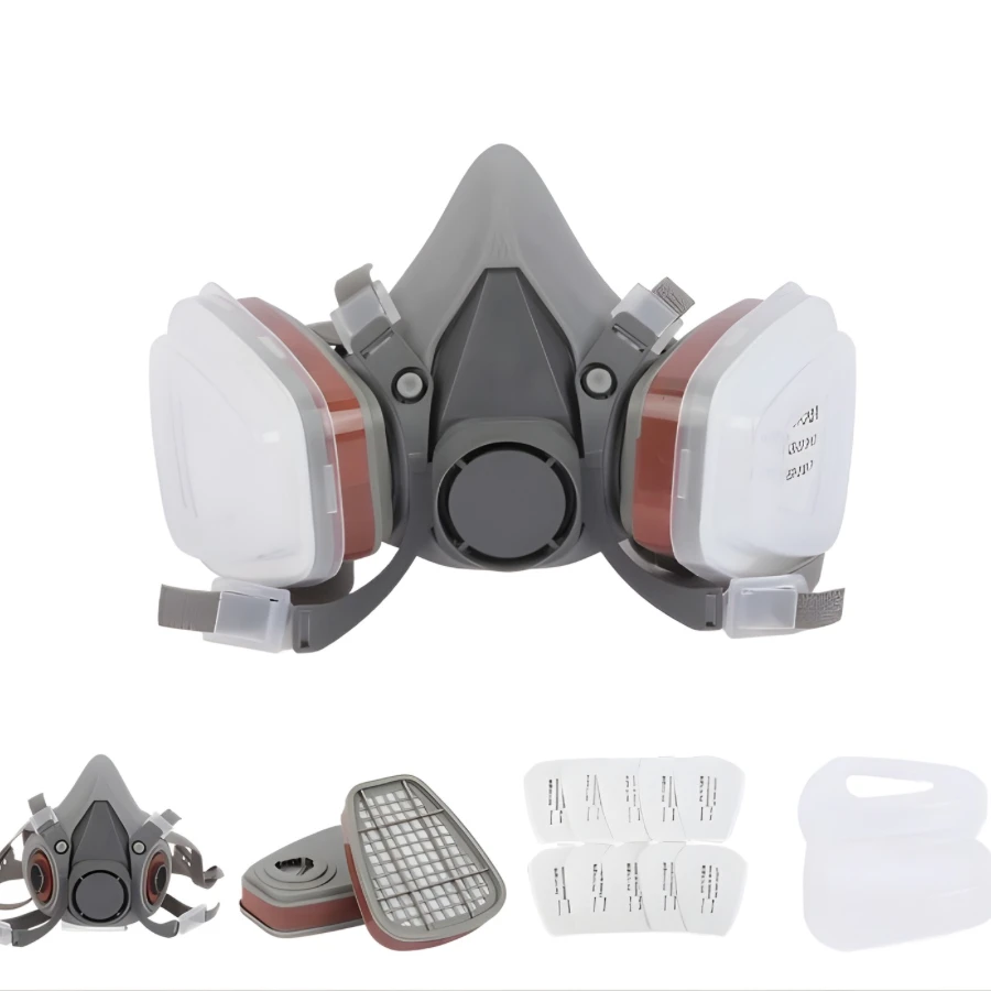 Respirator Gas Mask Reusable Half Face Cover with Filters for Resin Painting