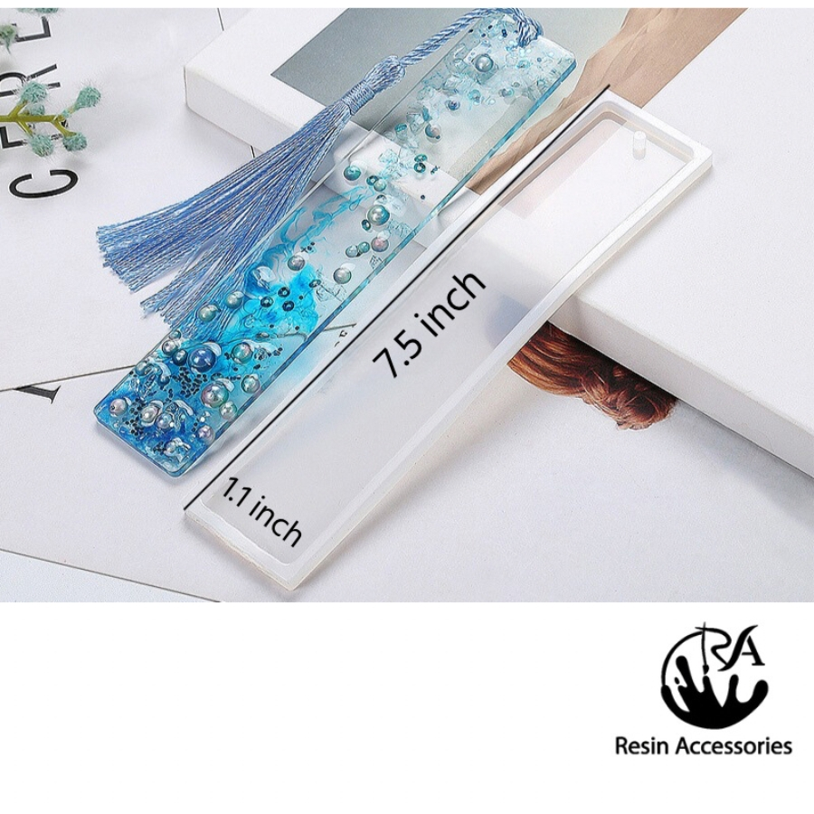 7.5 Inch Bookmark Silicone Mold (বুকমার্ক সিলিকন মোল্ড) – Large Rectangular Resin Casting Mold for DIY Personalized Bookmarks & Gifts