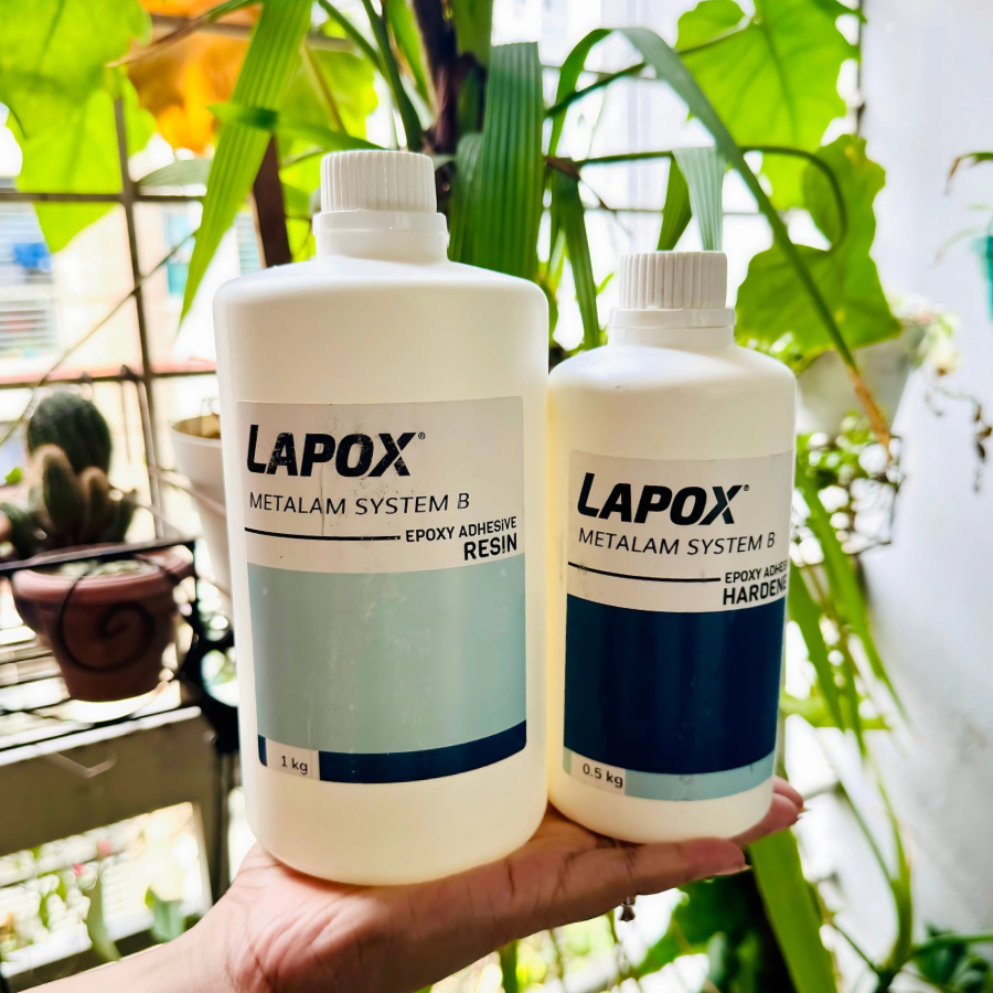 LAPOX Metalarm System B Art Resin (1500g Set) – Premium 2:1 Fast Cure Epoxy Resin & Hardener for Large Art Projects & Furniture